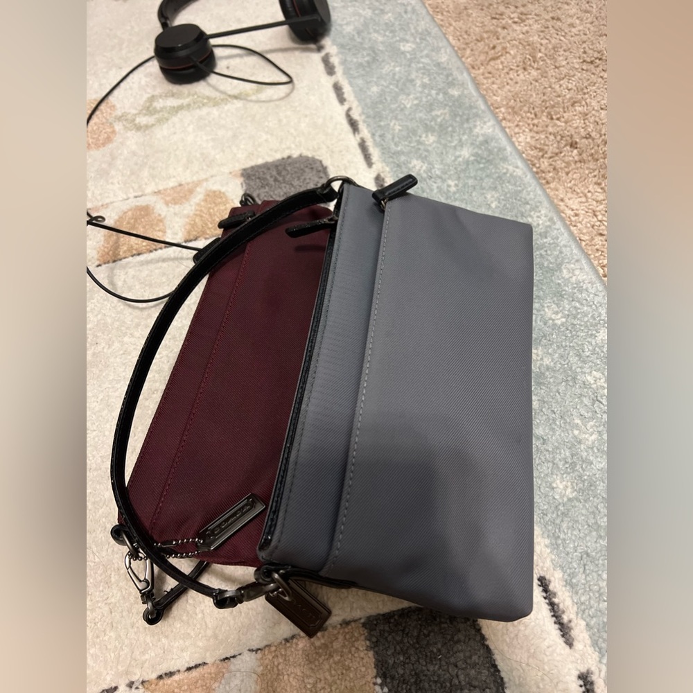 Rare coach bag canvas and leather 9.5” by 5” - Picture 9 of 12